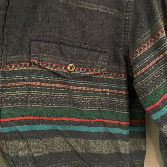 J Crew Brushed Twill Flannel Shacket Shirt 100% Cotton Southwest Striped - Picture 8 of 9